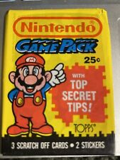 Nintendo Game Pack Trading Cards 1989 Topps Unopened- Mario Game Pack Rare picture