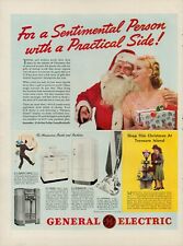 1939 Home Appliances General Electric 1930s Vintage Print Ad Santa Refrigerator picture