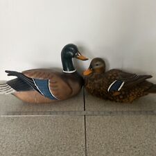Unique￼ Mallard Ducks Heavy Figurine 2010 Large 15” Each Lot Of 2 picture