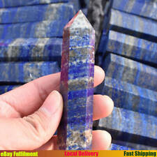 60-70mm Natural Crystal Point Wand Lapis Lazuli Quartz Stone Obelisk Healing US picture