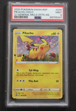 2020 POKEMON PIKACHU HOLO 21 GENERAL MILLS 25TH ANNIVERASARY #039 PSA 9 MINT picture