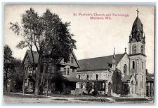 1919 St Patrick Church Parsonage Building Madison Wisconsin WI Vintage Postcard picture
