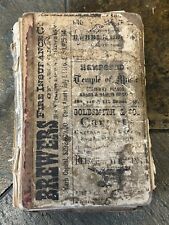 VTG 1876 MILWAUKEE DIRECTORY Business Citizen Street Guide Brewery Ads READ FLAW picture