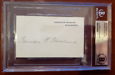 Frances Cleveland d.1947 signed White House Card First Lady Grover Cleveland BAS picture