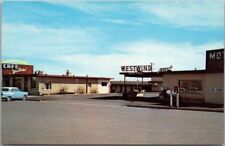 Tucumcari, New Mexico Postcard WESTWIND MOTEL & CAFE Highway 54 Roadside c1950s picture