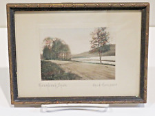 Fred Thompson Hand Tinted Photograph Riverbank Drive Maine 1900 Signed picture