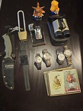 Junk Drawer Lot Watches, Lighter, Knife, Lock, Binoculars And More picture