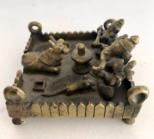 Antique Indian 18th-19th Century Brass Miniature Shaivaite Shrine, Maharashtra picture