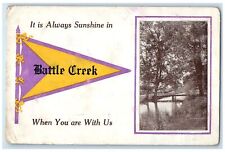 1913 It Is Always Sunshine When You Are With Us Battle Creek MI Posted Postcard picture
