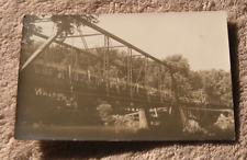 Washta Iowa IA c 1910 RPPC Bridge Real Photo Postcard & 1909 View picture