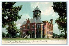 1909 Court House Exterior Roadside Ludington Michigan MI Posted Vintage Postcard picture