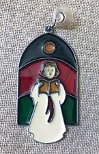 Vintage Choir Singer In Church Stained Glass Pewter Frame Suncatcher picture