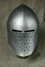Custom SCA HNB 18 Gauge Steel Medieval Combat Bascinet Helmet Griffon Costume picture