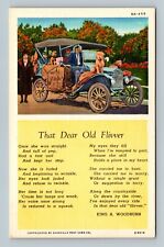Postcard That Dear Old Flivver Poem Color Car picture