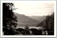 Postcard RPPC WA Washington Log Cabin Resort On Lake Crescent P3J picture