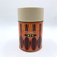 Vintage King-Seeley 1971 Orange Brown 3 Piece 10 oz Thermos Fork and Spoon Motif picture