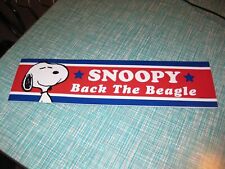 Snoopy Back the Beagle Bumper Sticker NEW RARE 2016  Snoopy For President picture