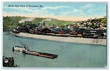 c1910 Birds Eye View Lake Steamer Ship Monessen Pennsylvania PA Vintage Postcard picture