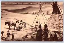 St Paul Minnesota Postcard Plains Indian Were Roving Hunters Science Museum 1940 picture