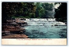 c1905's Tiny Picturesque Waterfall River Near Mertensis New York NY Postcard picture