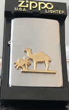 Vintage 1995 Camel Cigarettes Golden Camel Zippo Lighter In Box Cool And RARE picture