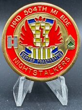 Vintage U.S Army HHD 504th MI Brigade OIF 2004 CDR & MSG Military Challenge Coin picture