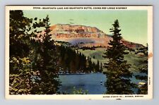 Beartooth Lake MT-Montana, Beartooth Butte, Scenic View Vintage c1963 Postcard picture