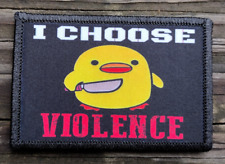 I Choose Violence Morale Patch Hook and Loop Army Meme Tactical Funny 2A Gear picture