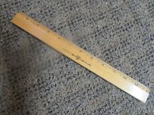 Vintage Westcott 12 Inches Wooden Ruler /metal edge Old Logo made in USA picture