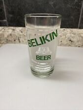 Vintage Belikin Beer Glasses-Clear Glass-Holds 9 oz-5” High-Made In Belize picture