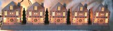 Vtg Christmas Row of Lighted Houses Christmas Village Plastic Yuletide Concepts picture