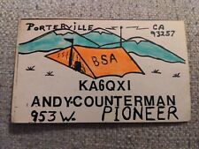 Andy Counterman Pioneer BSA Porterville California Amateur Radio NJ Card 1983 picture