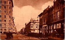 Postcard Main Street in Stockton, California picture