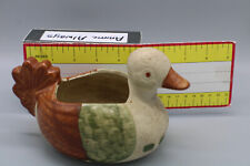 Vintage Ceramic Pottery Duck Planter 4.5” Tall picture
