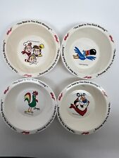 Lot 1- Vintage Kellogg’s Plastic Cereal Bowls, Complete 1995 Collector Set Of 4 picture