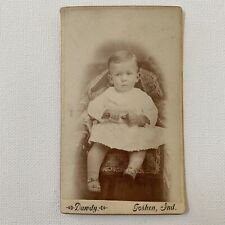 Antique CDV Photograph Little Boy Baby Bell ID Orville Price Goshen, Indiana picture