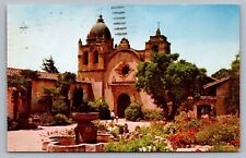 Mission San Carlos Borromeo Carmel California CA Padre Serra Postcard Vtg A7 picture