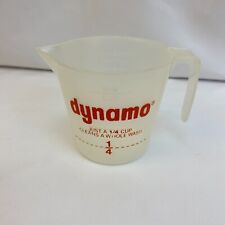 Vintage 1970s Dynamo Laundry Detergent Clear Plastic Measuring Cup - 8 Oz Marked picture