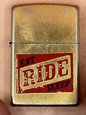 Vintage 2004 Marlboro Eat/ Sleep/ Ride Gold Zippo Lighter picture