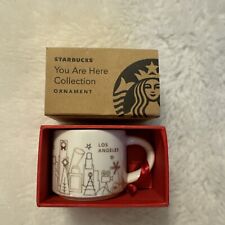 Starbucks Los Angeles You Are Here Ceramic 2oz Demitasse Cup Ornament 2014 NIB picture