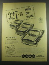 1957 Ford Consul, Zephyr and Zodiac Ad - 327.75 Miles per month picture