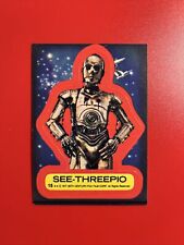 Vintage 1977 Topps Star Wars Trading Card Sticker #15 See-Threepio C3P0 C3PO picture