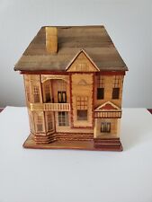 Vintage Victorian miniature wheatstalk trinket box house  picture
