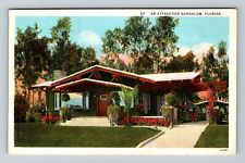FL-Florida, Scenic View An Attractive Bungalow, Antique Vintage Postcard picture