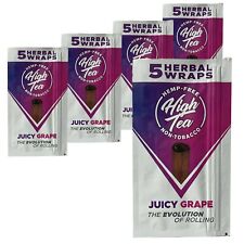 High Tea Non Tobacco All Natural Herbal Smoking Wraps - Juicy Grape - 25 Self... picture
