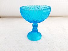 1920s Vintage Aqua Blue Wine Glass Tumbler Belgium Decorative Collectible G734 picture