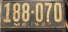 1927 Missouri License Plate Original picture