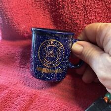 VINTAGE DAVE AND BUSTERS D AND B BLUE Mini Mug Novelty Item 3” Tall picture