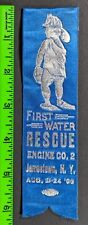Antique 1906 Fire Water Rescue Engine Co Jamestown New York Ribbon picture