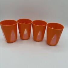 Tupperware Clear Set of 4 Small Tumblers in Orange picture
